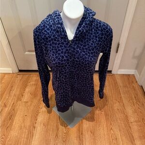 Juicy Couture Blue Leopard Hooded Jacket